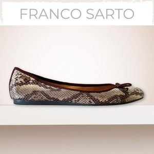 FRANCO SARTO Snakeskin Ballet Flats 9M